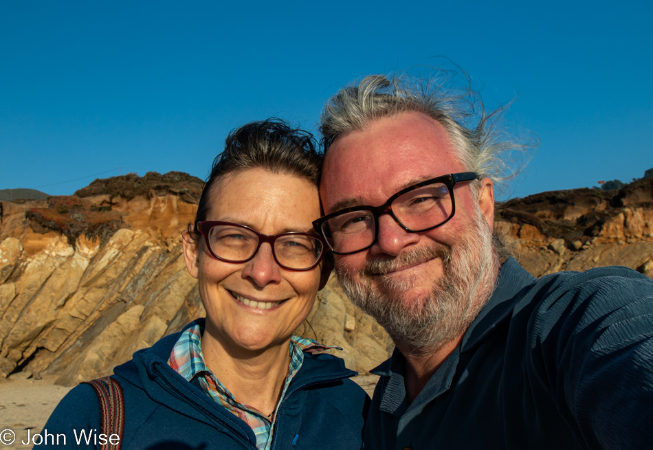 Caroline Wise and John Wise at Garrapata Beach in Big Sur, California
