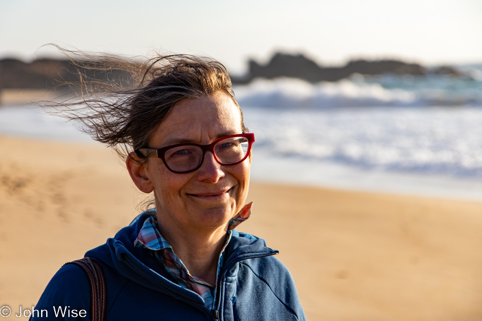 Caroline Wise at Garrapata Beach in Big Sur, California