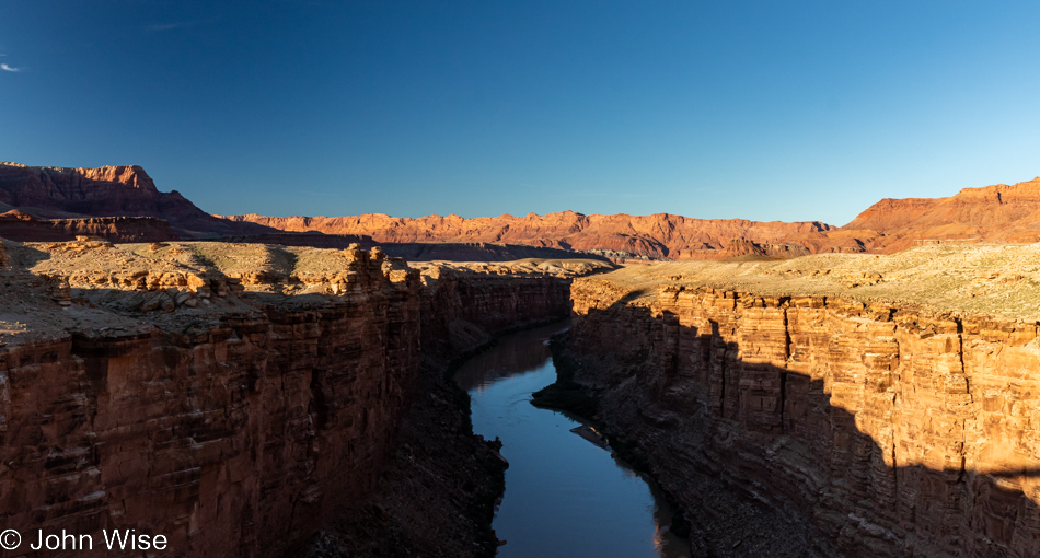 Colorado River seen from Navajo Bridge near Marble Canyon, Arizona