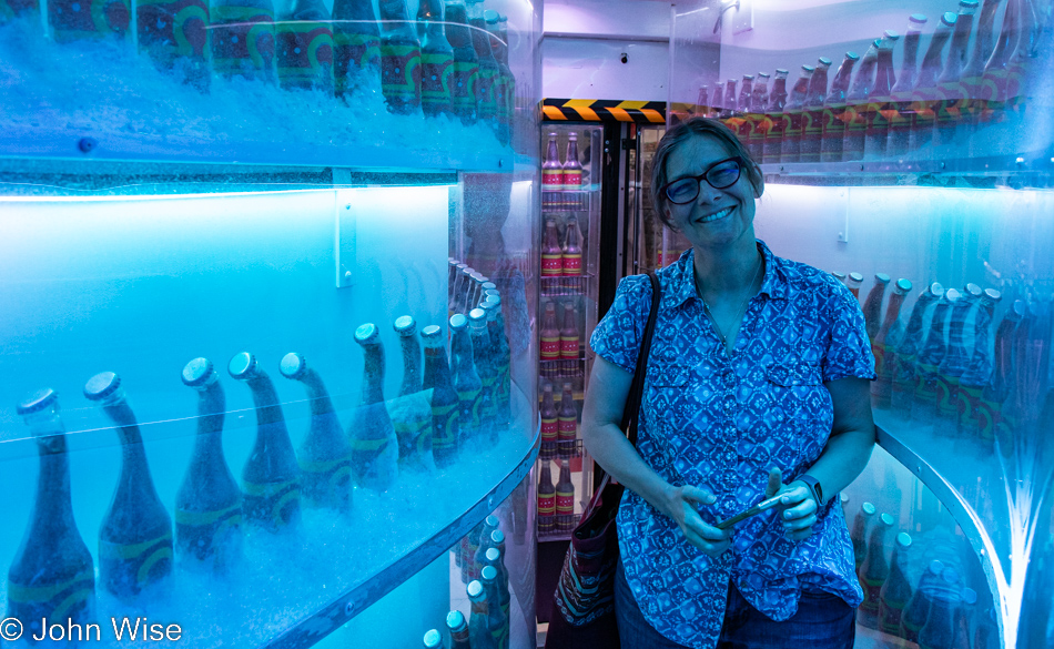 Caroline Wise at Meow Wolf's Mega Mart in Las Vegas, Nevada