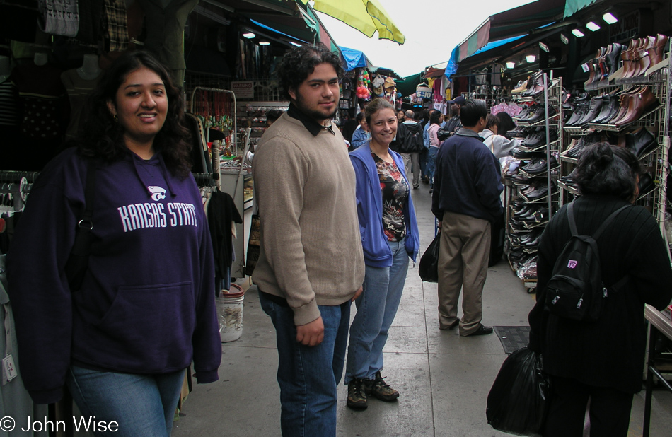 Raenu, Arturito, and Caroline Wise in China Town Los Angeles, California