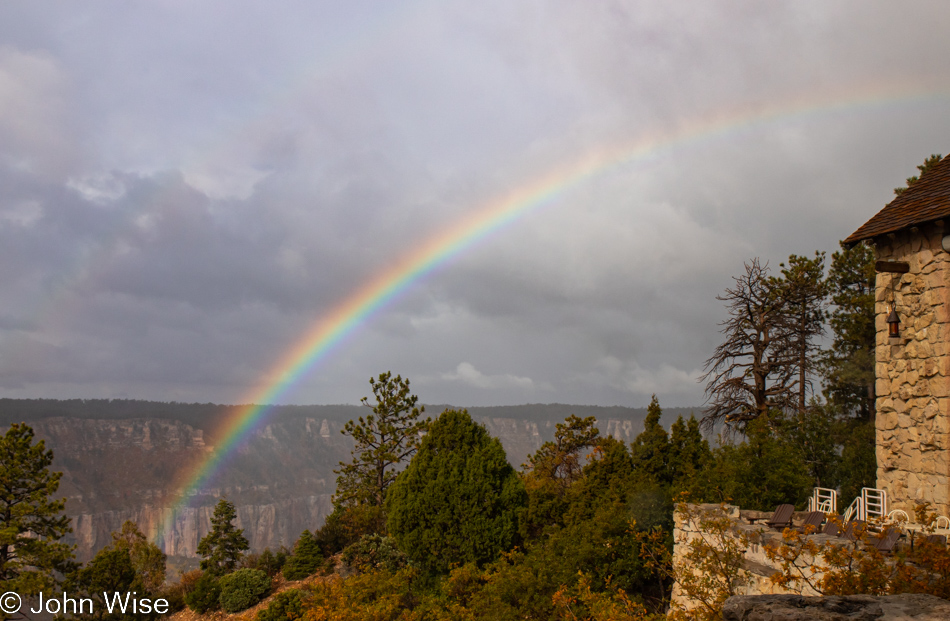 Rainbow at the Grand Canyon National Park North Rim, Arizona