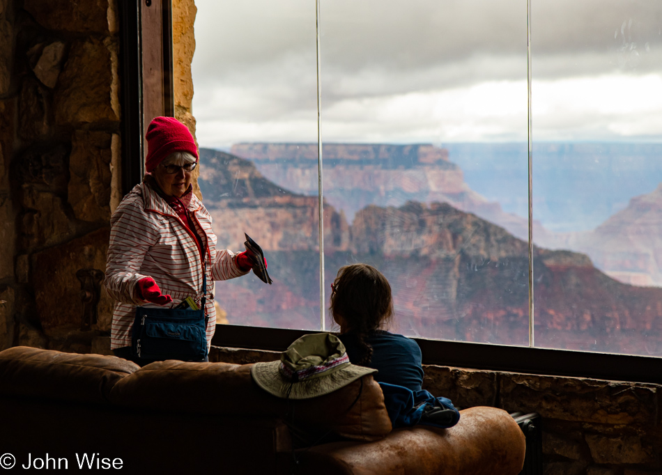 Peggy Walker and Caroline Wise at the Grand Canyon National Park North Rim, Arizona