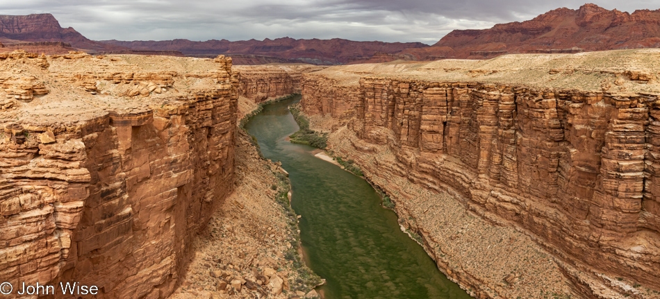 Over the Colorado River on the Navajo Bridge in Marble Canyon, Arizona