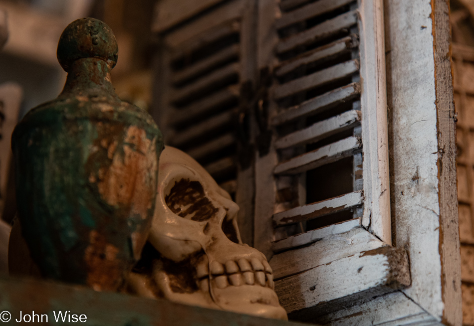 Don Carlos' workspace at Simpson Hotel in Duncan, Arizona