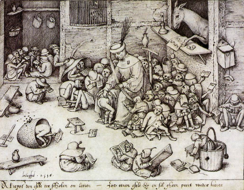 Pieter Bruegel the Elder - The Ass in the School
