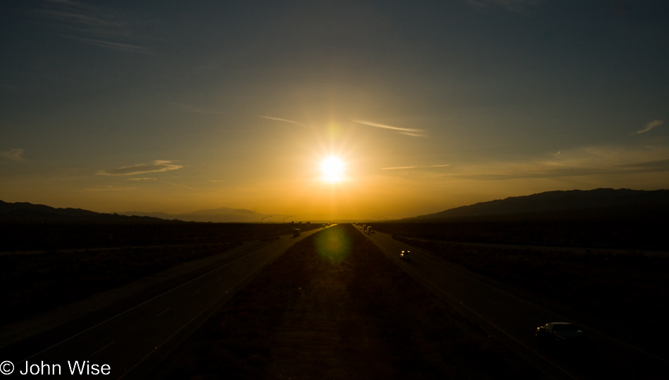 Sunset on the I-10