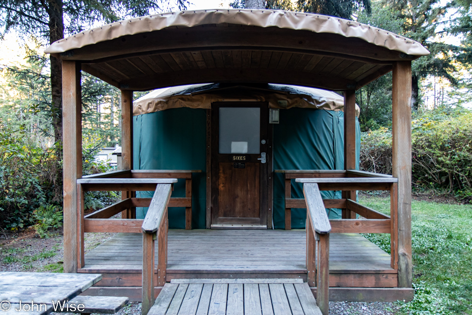 Yurt at Harris Beach State Park in Brookings, Oregon