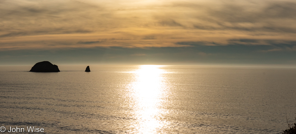 South of Port Orford, Oregon looking out over the Pacific Ocean