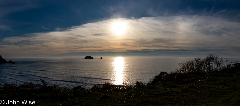 South of Port Orford, Oregon looking out over the Pacific Ocean