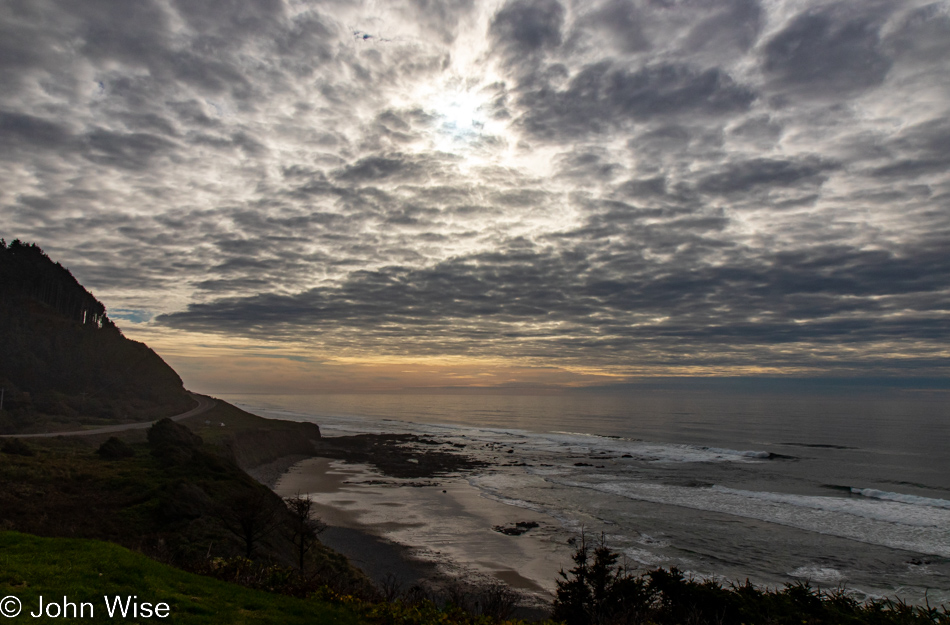 View from the Shags Nest at Ocean Haven in Yachats, Oregon