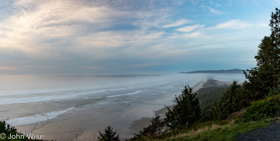 View over Cape Lookout State Park and Netarts Bay in Tillamook, Oregon