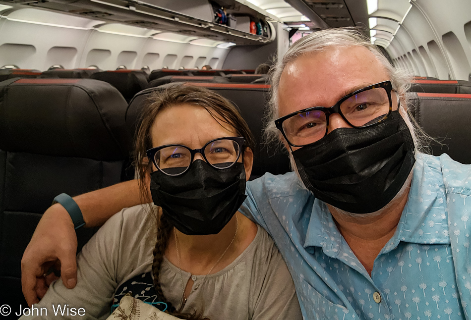 Caroline Wise and John Wise flying to Eugene, Oregon