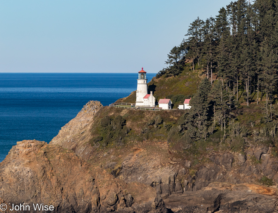 Heceta Head Lighthouse and Sealion Beach Vantage Point in Florence, Oregon