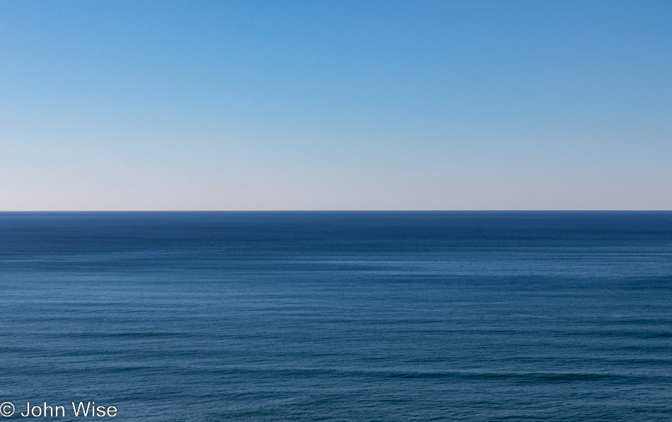 Looking out over the Pacific Ocean from Highway 101 north of Florence, Oregon