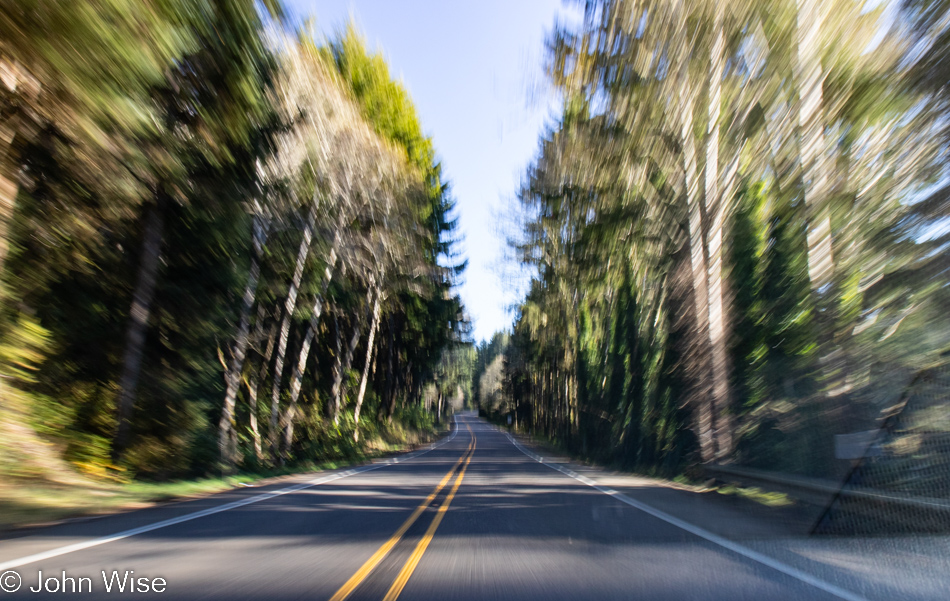 Driving south on Highway 101 in Oregon