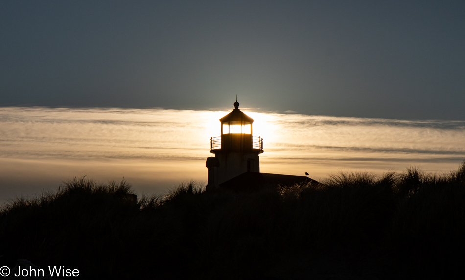 Coquille River Lighthouse at Bullards Beach State Park in Bandon, Oregon