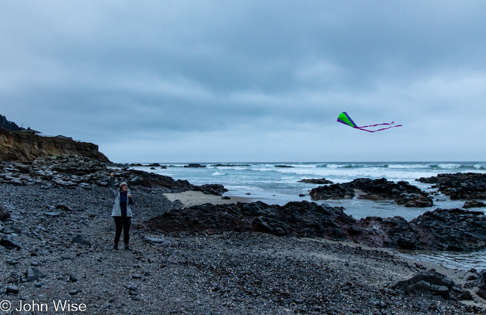 Caroline Wise at Stonefield Beach State Recreation Site in Yachats, Oregon