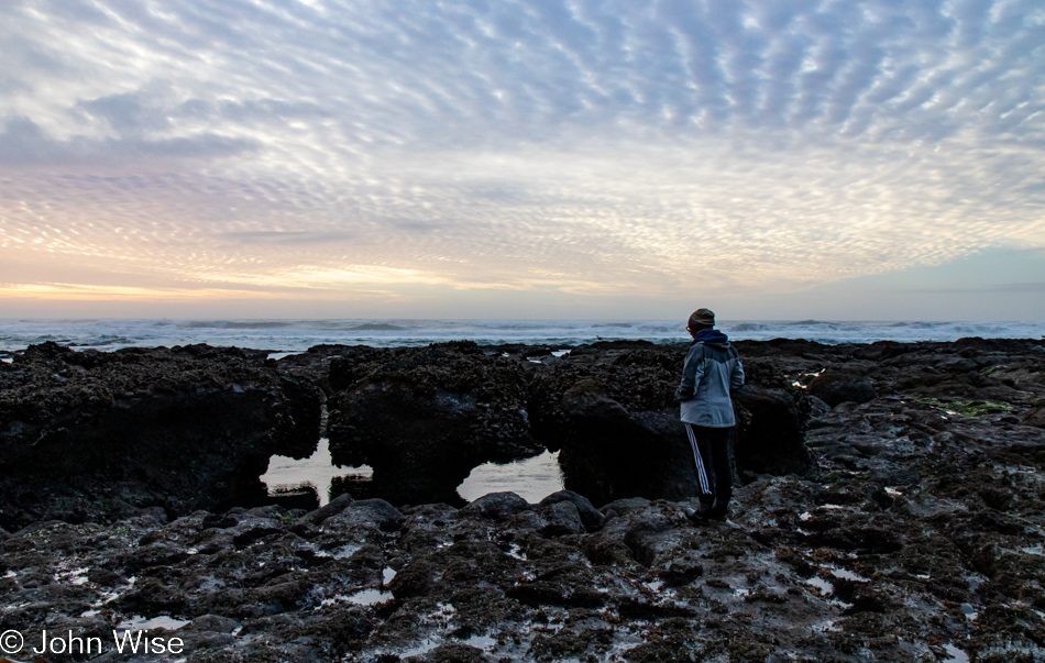 Caroline Wise at Bob Creek Beach in Yachats, Oregon