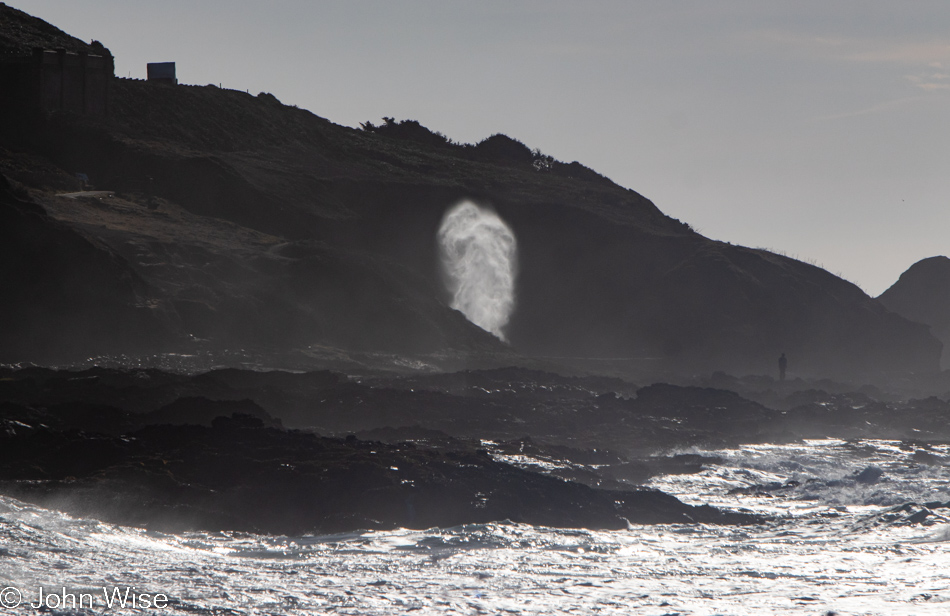 Spouting Horn south of Thor's Well at Cape Perpetua Scenic Area in Yachats, Oregon
