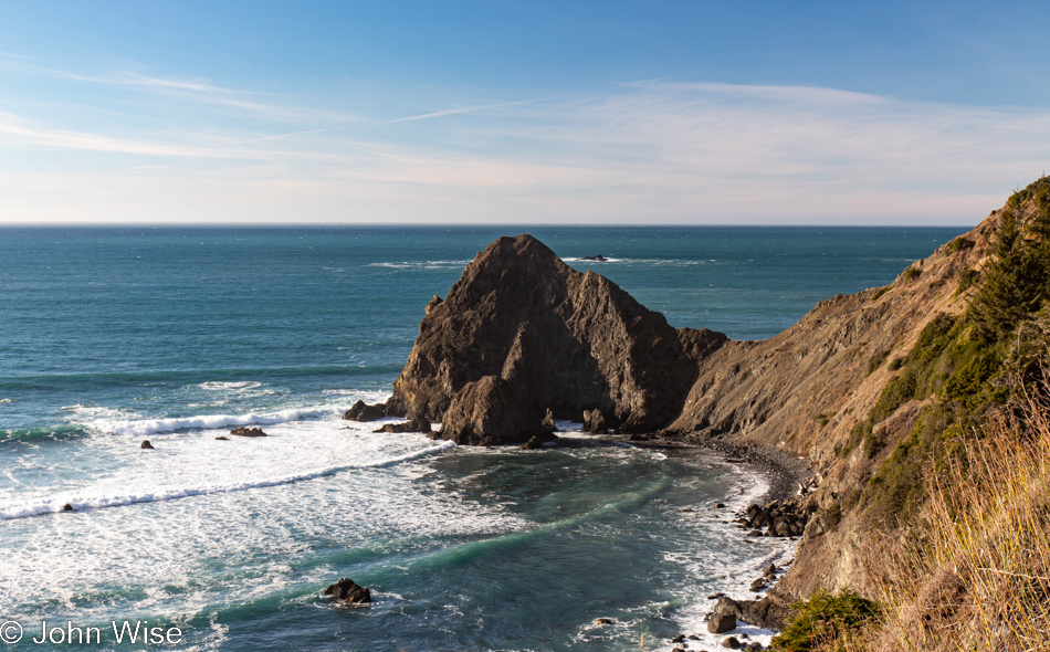 View from Highway 101 north of Gold Beach, Oregon