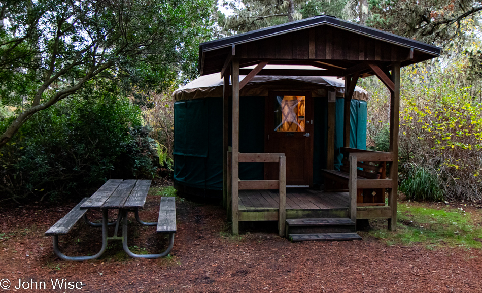 Yurt at Bullards Beach State Park in Bandon, Oregon