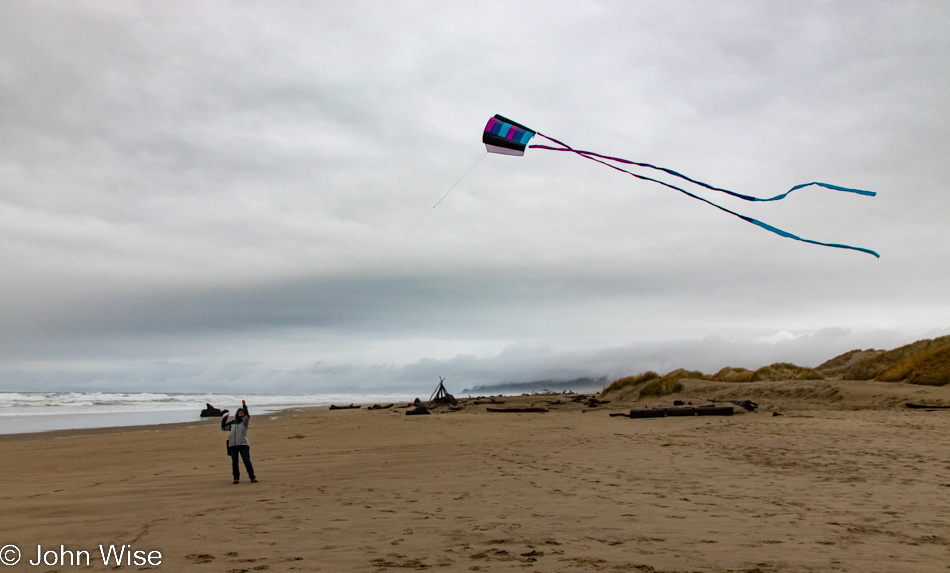 Caroline Wise at North Jetty Beach in Florence, Oregon