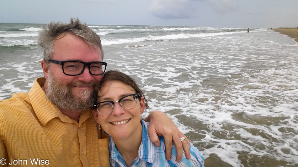 John Wise and Caroline Wise on South Padre Island, Texas