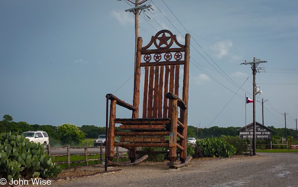 World's Largest Cedar Rocking Chair near Lipan, Texas