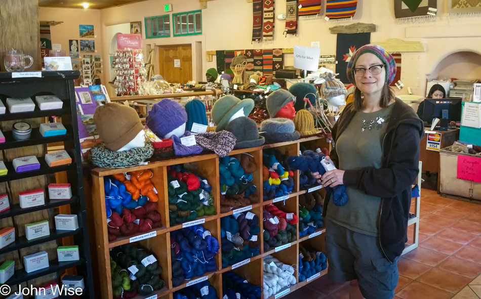 Caroline Wise at Mora Valley Spinning Mill in Mora, New Mexico