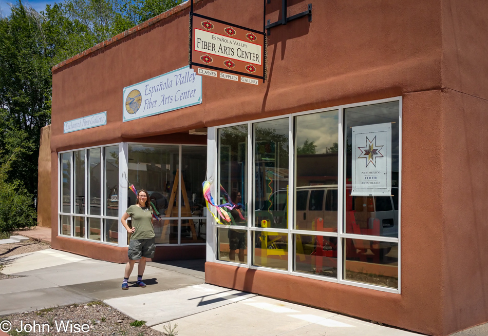 Caroline Wise at Espanola Valley Fiber Arts Center in Espanola, New Mexico
