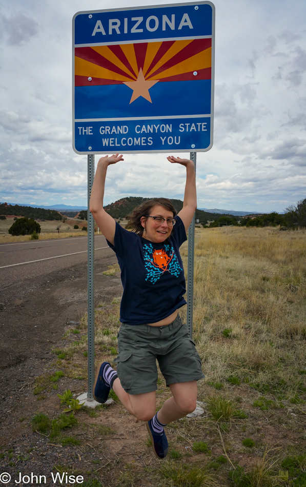 Caroline Wise at Arizona State Line