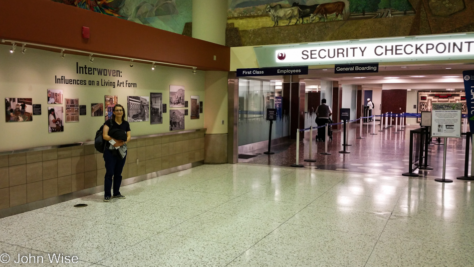 Caroline Wise at Sky Harbor Airport in Phoenix, Arizona