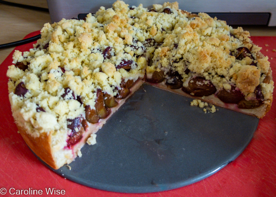 Plum cake in Frankfurt, Germany