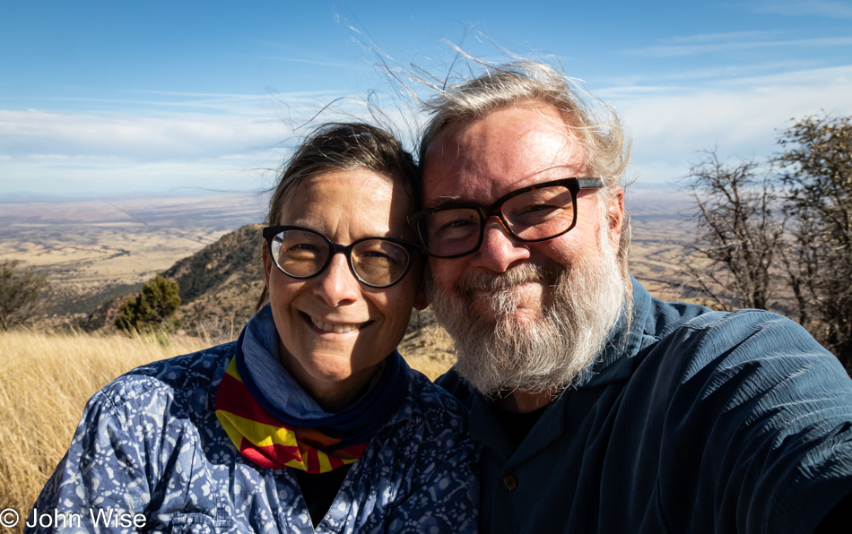 Caroline Wise and John Wise at Coronado National Memorial in Hereford, Arizona