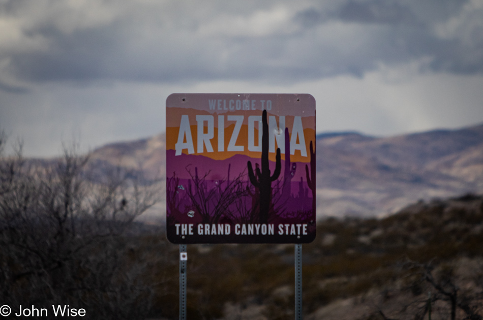 Arizona State Line on the Duncan Highway