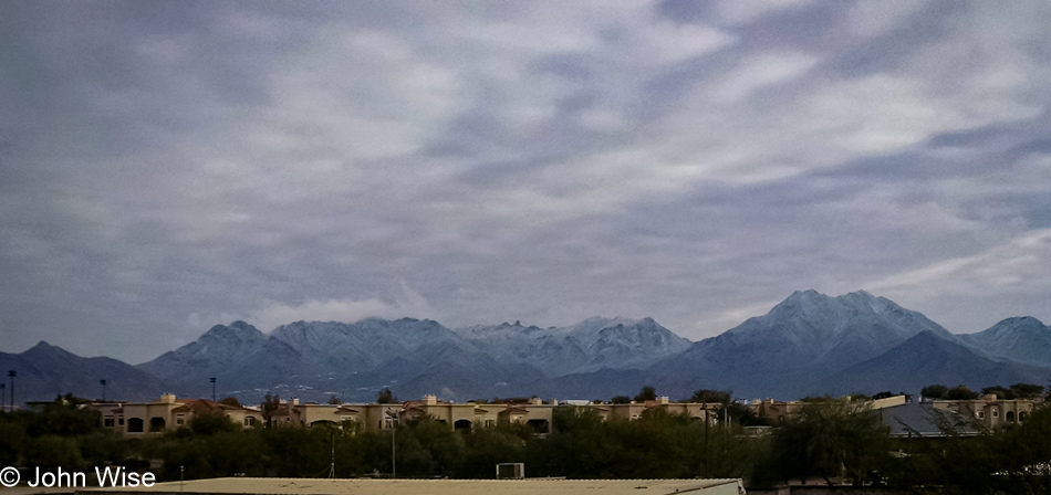 Snowy McDowell Mountains in Scottsdale, Arizona