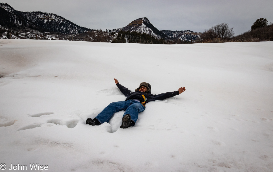 Carlos Guerrero at a Colorado State Line