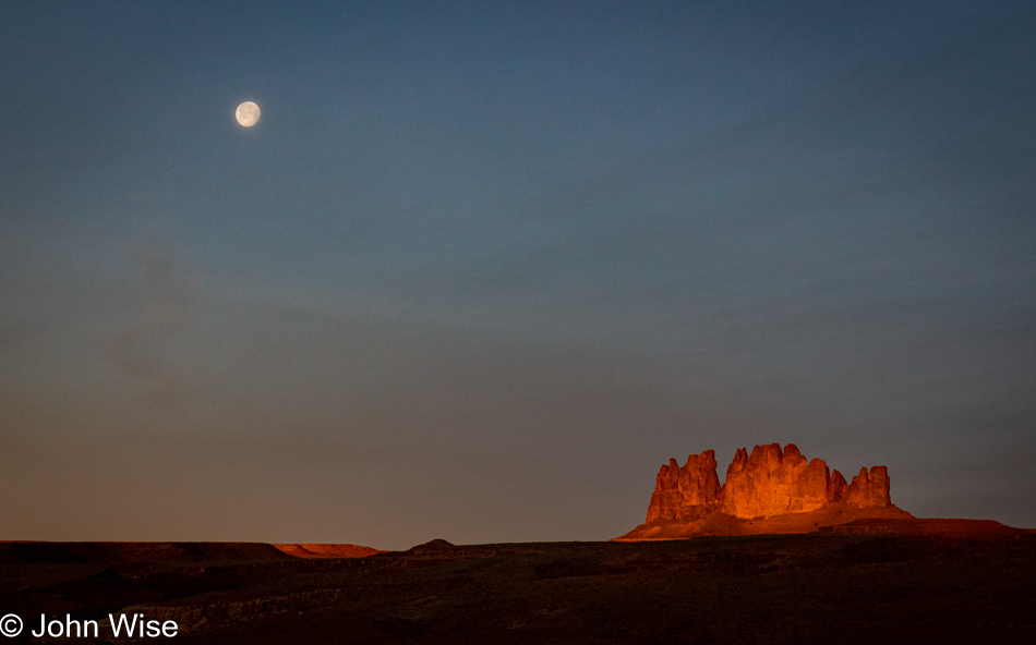 Sunrise near Valley of the Gods in Mexican Hat, Utah