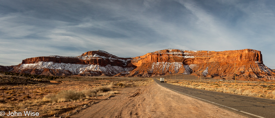 Winter on the Navajo Reservation north of Kayenta, Arizona