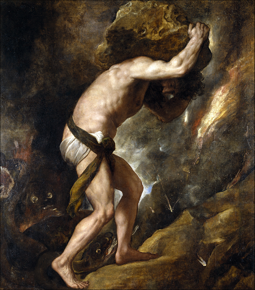 Sisyphus from Titian at The Prado, Madrid, Spain