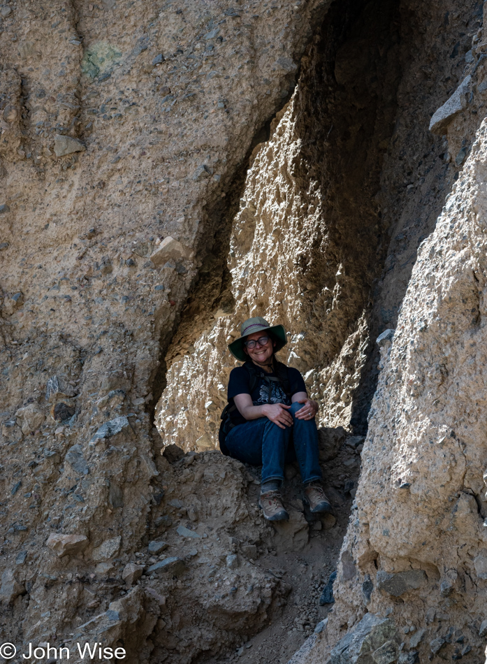 Carolne Wise at Sidewinder Canyon in Death Valley National Park, California