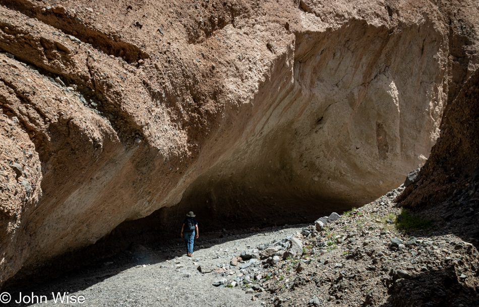 Carolne Wise at Sidewinder Canyon in Death Valley National Park, California