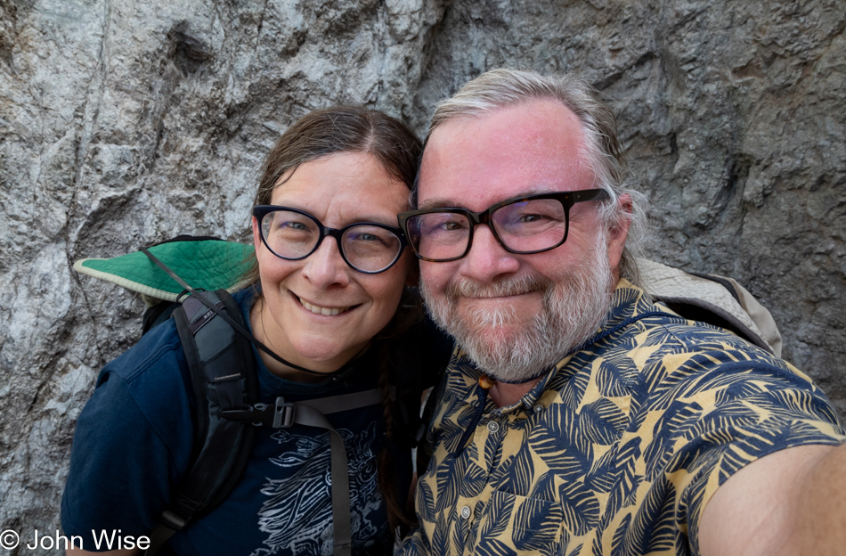 Carolne Wise and John Wise at Sidewinder Canyon in Death Valley National Park, California