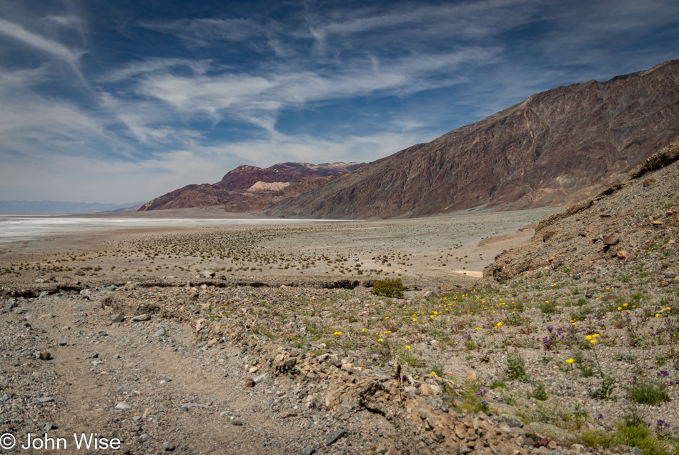 View from Sidewinder Canyon in Death Valley National Park, California