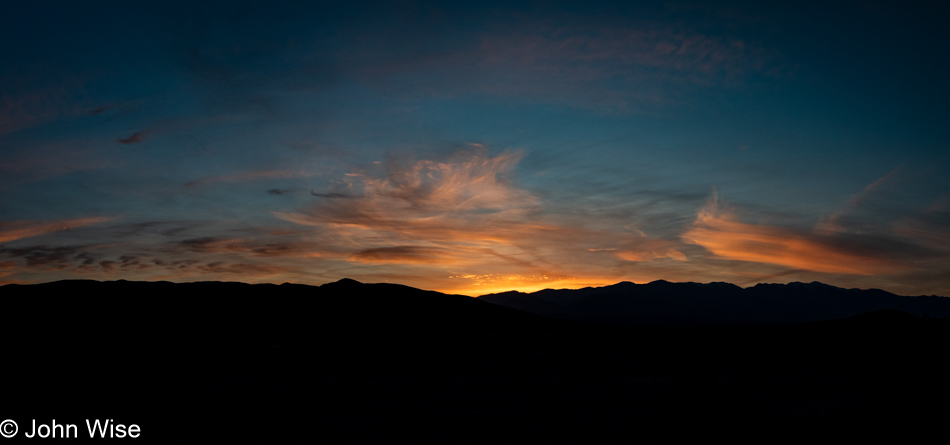 Sunset over Death Valley National Park, California