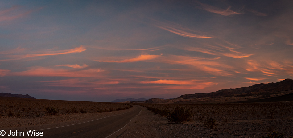 Sunset over Death Valley National Park, California