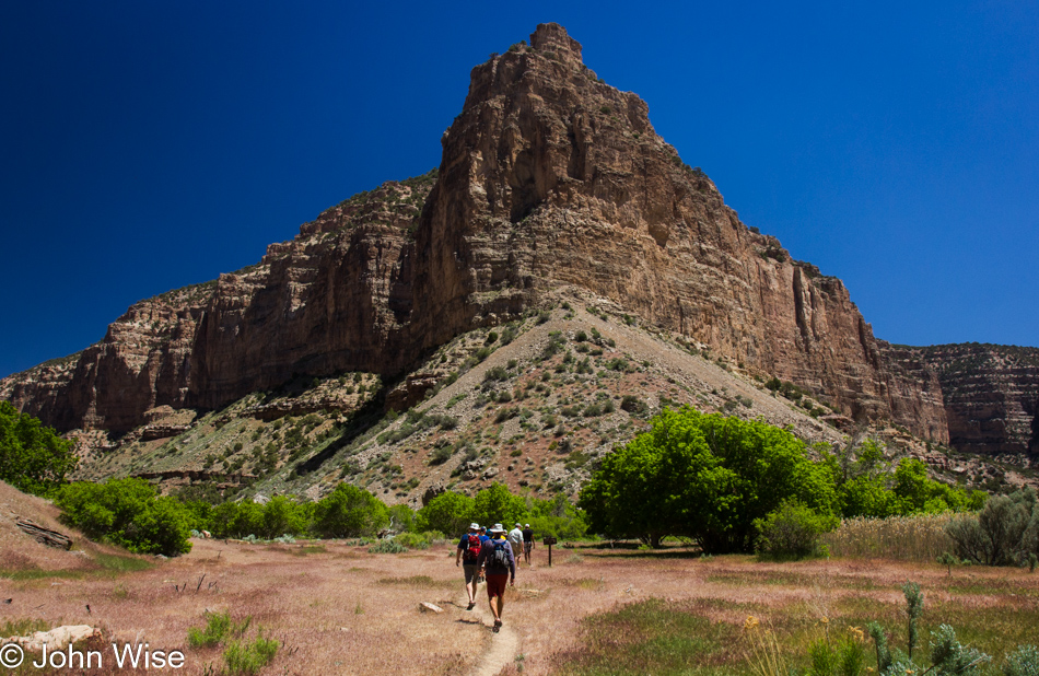 Hiking off the Yampa River in Dinosaur National Monument, Utah