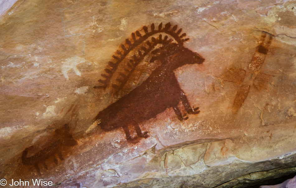 Pictographs off the Yampa River in Dinosaur National Monument, Utah