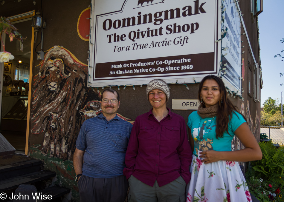 Caroline Wise at Oomingmak Shop in Anchorage, Alaska